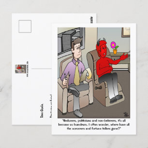 Djävulen Psychiatrist Postcard Vykort