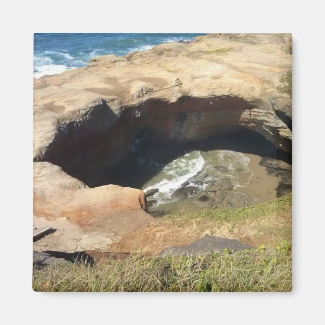 Djävulen Punchbowl, Oregon Kusten Magnet (Framsidan)