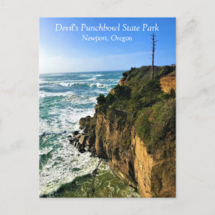 Djävulen Punchbowl State Park, Newport, Oregon Pos Vykort