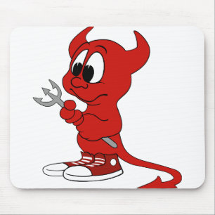Djävulen Red Demon Tecknad Satan Evil helvetHeat Musmatta