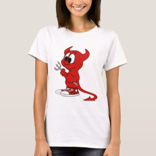 Djävulen Red Demon Tecknad Satan Evil helvetHeat T Shirt