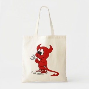 Djävulen Red Demon Tecknad Satan Evil helvetHeat Tygkasse