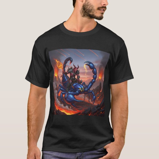 Djävulen Riding Scorpion T Shirt (Framsida)