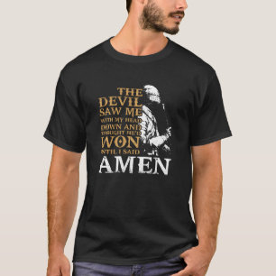 Djävulen såg mig med huvudet nedåt och trodde att t shirt