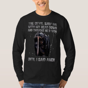 Djävulen såg mig med huvudet nedåt och trodde att t shirt