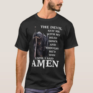 Djävulen såg mig med huvudet nedåt och trodde att t shirt