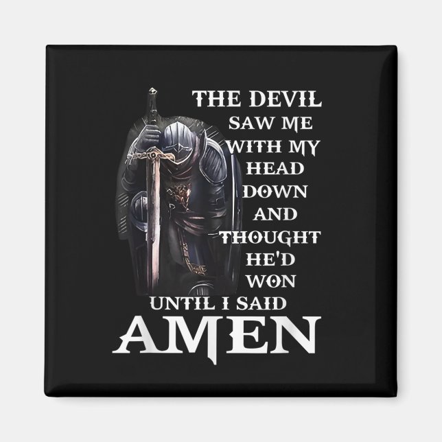 Djävulen såg mig med huvudet ner tills jag sa att  magnet (Framsidan)