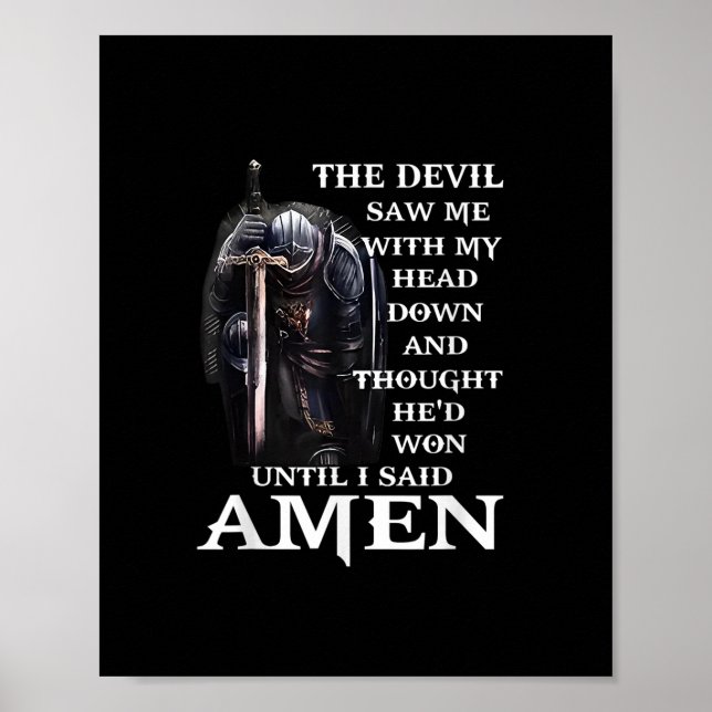 Djävulen såg mig med huvudet ner tills jag sa att  poster (Framsidan)