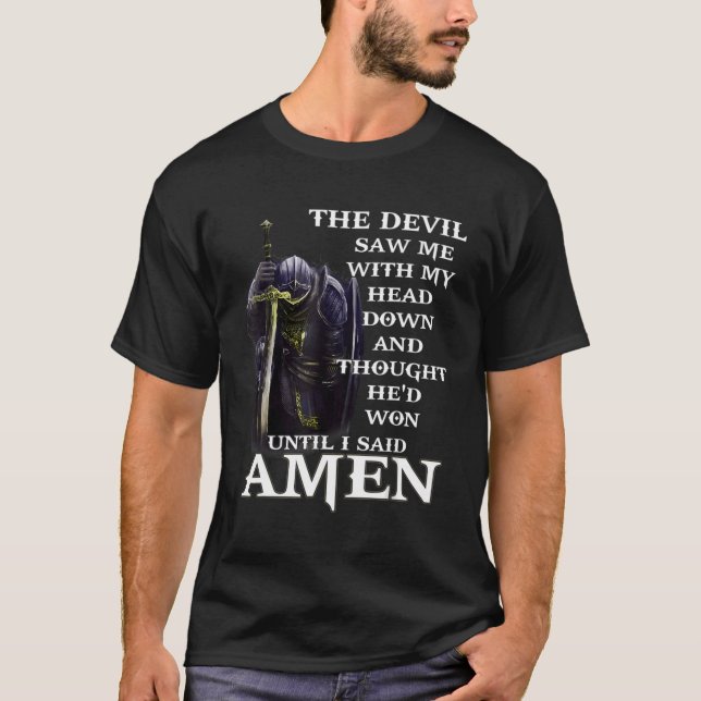 Djävulen såg mitt huvud och trodde att han skulle  t shirt (Framsida)