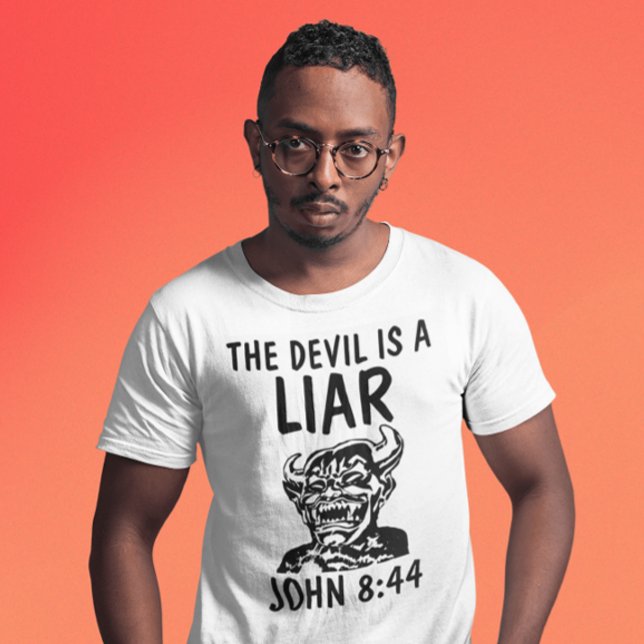 DJÄVULEN (Satan) ÄR EN LIAR, kristen T-shirts (Skapare uppladdad)