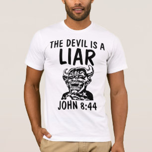 DJÄVULEN (Satan) ÄR EN LIAR, kristen T-shirts