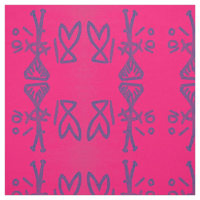 Djävulen Sjö Pictograph Red Tyg (Provkarta)