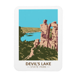 Djävulen Sjö State Park Wisconsin Djävular Door Magnet