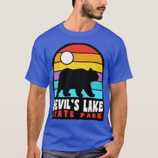 Djävulen Sjö State Park Wisconsin Retro Sunset Bea T Shirt
