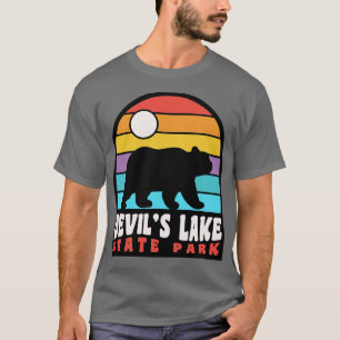 Djävulen Sjö State Park Wisconsin Retro Sunset Bea T Shirt