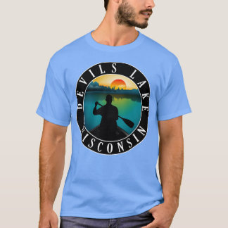 Djävulen Sjö Wisconsin Canoeing T Shirt