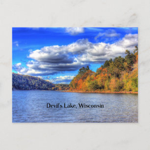 Djävulen Sjö, Wisconsin scenic-fotografi Vykort