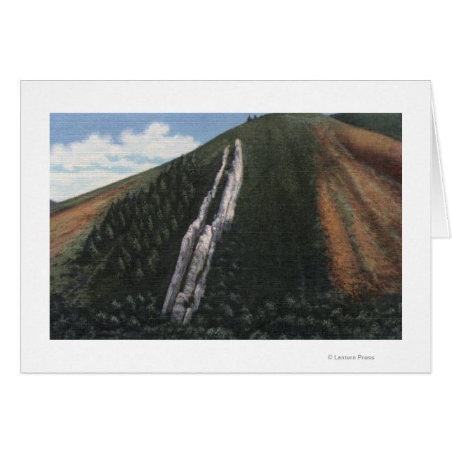 Djävulen Slide nära Utah-Wyoming Gräns Hälsningskort (Framsidan Horizontal)
