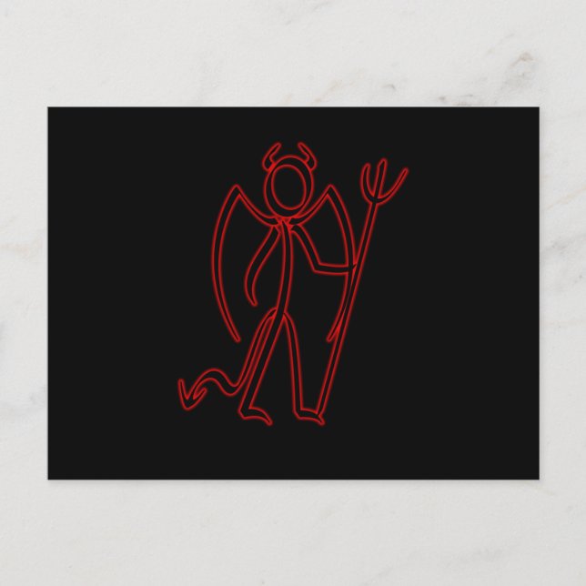 Djävulen - Stickman-vykort Vykort (Framsida)