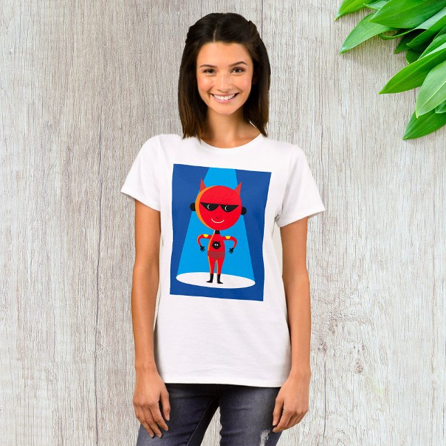 Djävulen superhjälte, brud och blå t shirt (Skapare uppladdad)
