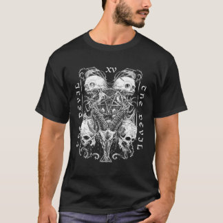 Djävulen Tarot Baphomet Satanic Witch Gothic Hall T Shirt