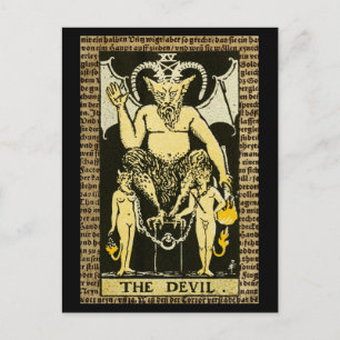 Djävulen Tarot Vykort