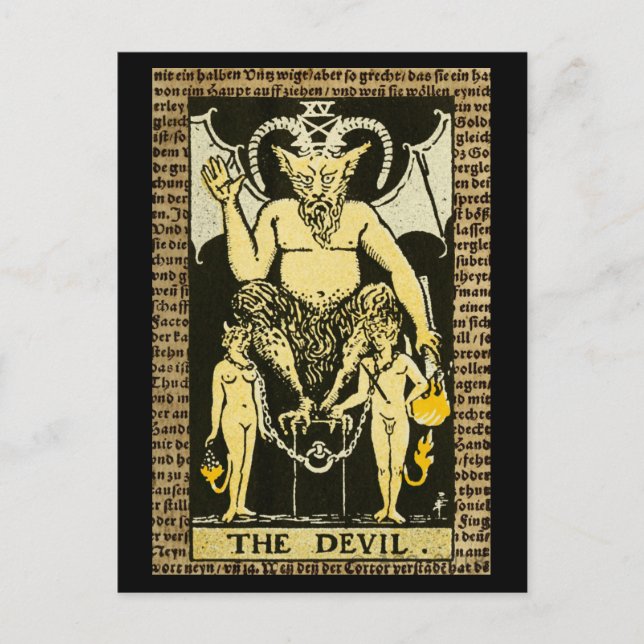 Djävulen Tarot Vykort (Framsida)