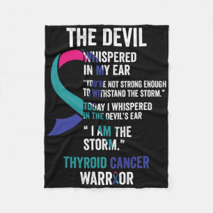 Djävulen- Thyroid Cancer Awareness Support Ribbon Fleecefilt
