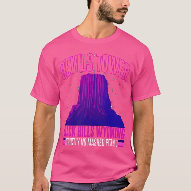 Djävulen Torn Black Backe Wyoming T Shirt (Framsida)