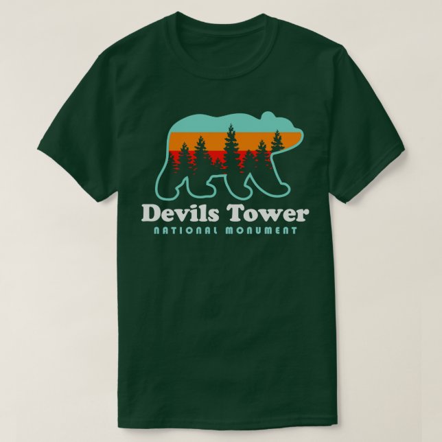 Djävulen Torn nationalmonument Wyoming Black Backe T Shirt (Design framsida)