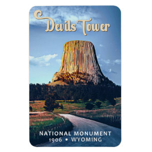 Djävulen Torn nationalmonument Wyoming Watercolor Magnet