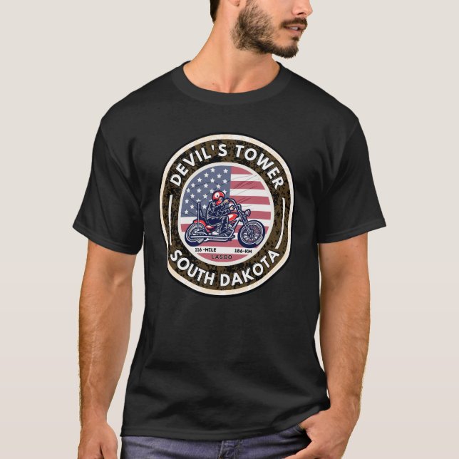 Djävulen Torn Road- lasso Motorcle gift T Shirt (Framsida)