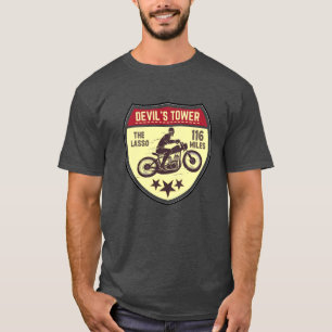 Djävulen Torn Road- lasso Motorcycle resa T Shirt