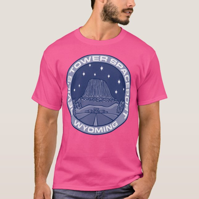 Djävulen Torn Spaceport T Shirt (Framsida)