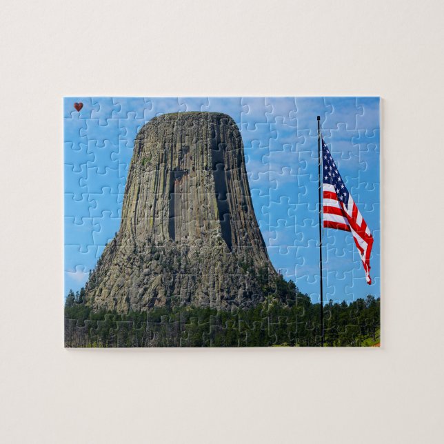 Djävulen Torn Wyoming Jigszle Puzzle Pussel (Horisontell)