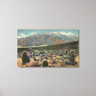 Djävulen trädgård beskådar av Mt. San Jacinto  Canvastryck