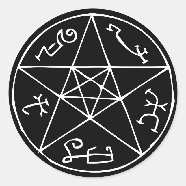 Djävulen Trap Runt Klistermärke (Framsida)