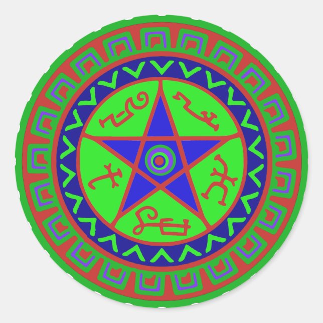 Djävulen Trap Runt Klistermärke (Framsida)