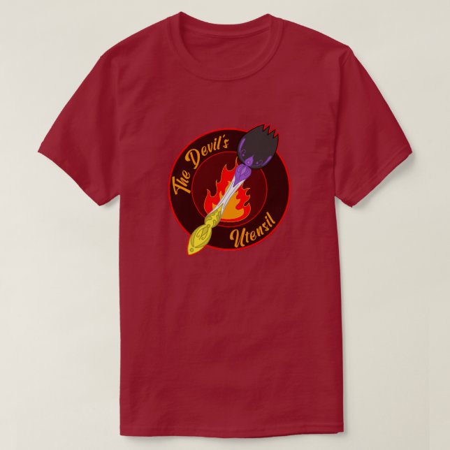 Djävulen Utensil - Satanic Nonbinary Spork Doodle T Shirt (Design framsida)