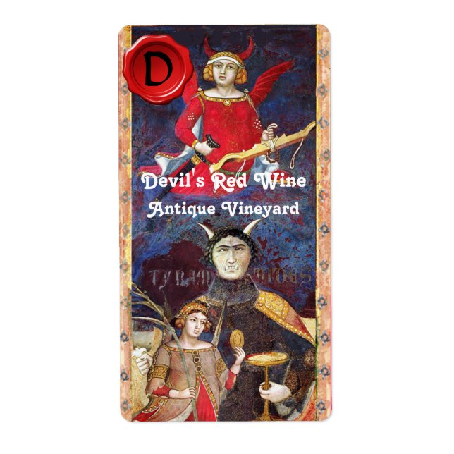 DJÄVULEN VIN VAX SEAL MONOGRAM /ANTIQUE TAROTS FRAKTSEDEL (Framsidan)