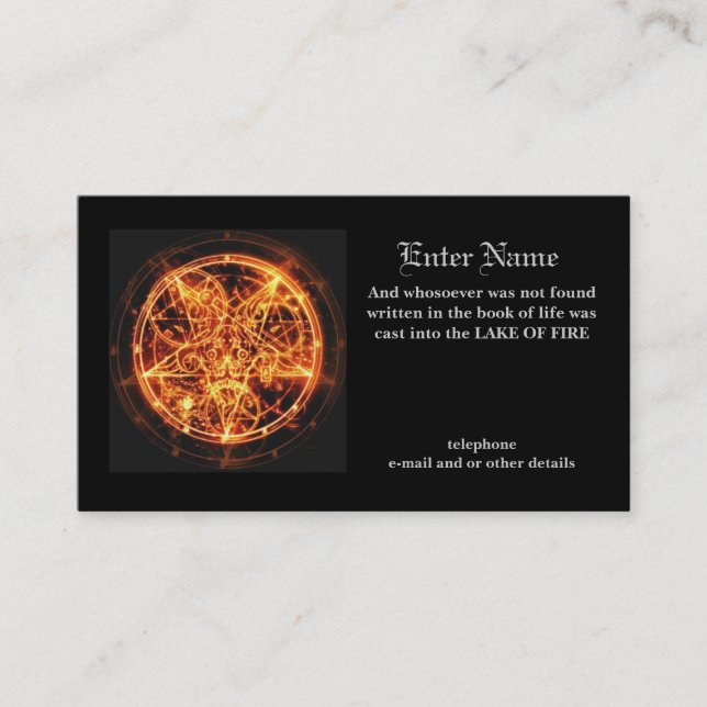 djävulen visitkort (Framsida)