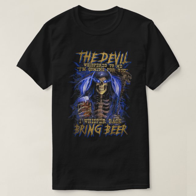 Djävulen viskade för mig att jag kommer till dig t shirt (Design framsida)
