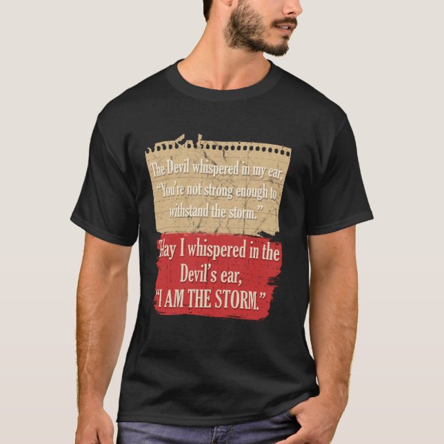 Djävulen viskade i mitt öra Djävulscitat T Shirt (Framsida)