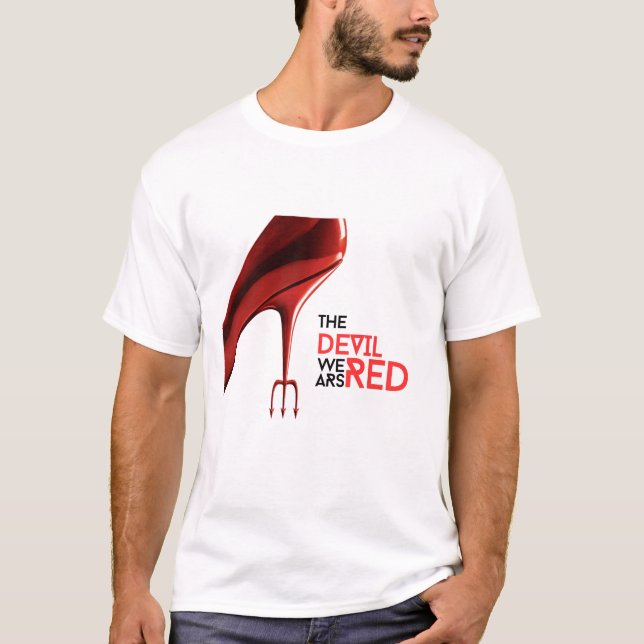 Djävulen Wears Red Unisex T-Shirt (Framsida)