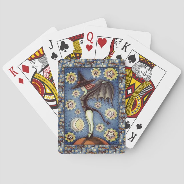 DJÄVULEN WITCH & FLADDERMUS VINGAR, STARRY NIGHT S CASINOKORT (Baksidan)
