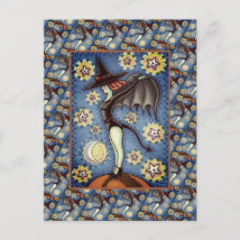 DJÄVULEN WITCH & FLADDERMUS VINGAR, STARRY NIGHT S HELG VYKORT