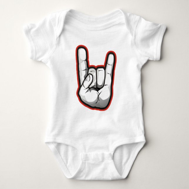 DjävulenHorns räcker gest Tee Shirt (Framsida)