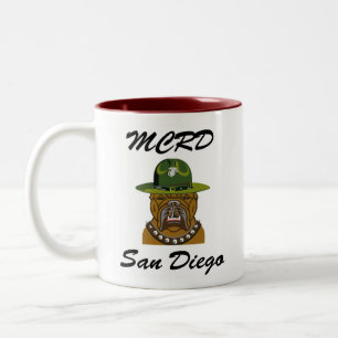 Djävulenhund för MCRD San Diego Två-Tonad Mugg