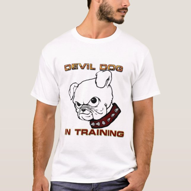 Djävulenhund i utbildning t-shirt (Framsida)