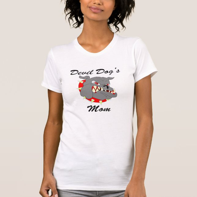 Djävulenhund mamma tee shirt (Framsida)